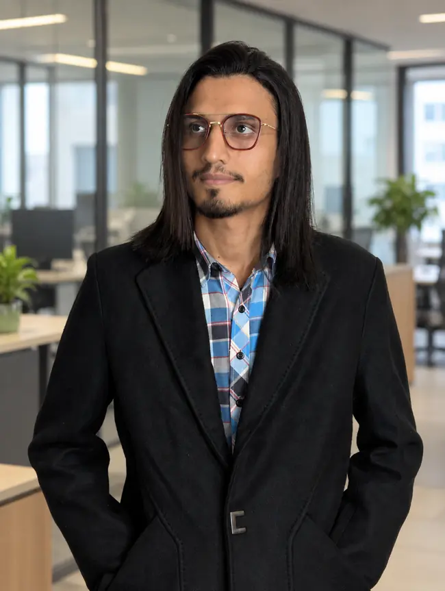 Raees, founder of Show1st, in an office setting